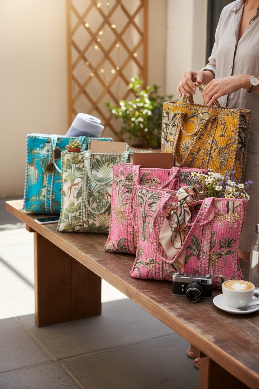 Quilted Tote Bags & Duffles