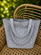 Lion & Willow Canvas Polka Dot Tote Bag – Summer Collection