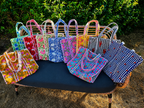 Quilted Block Print Tote (Smaller Size)