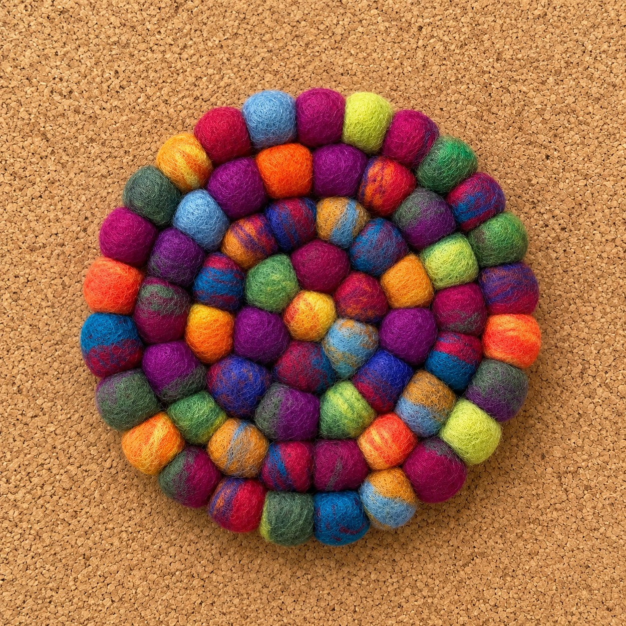 Wool Felt Coasters & Trivets~Handmade in Nepal