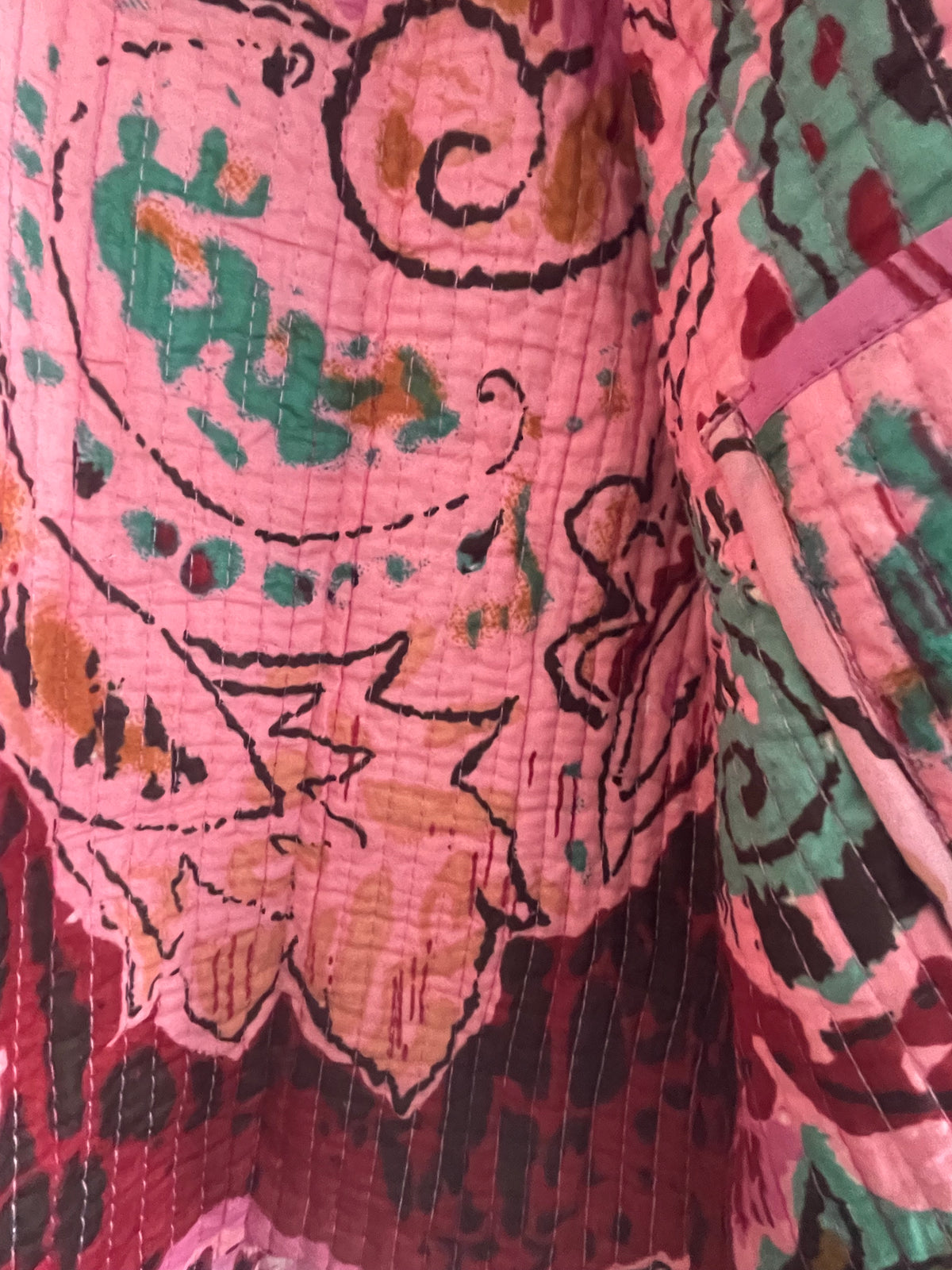 Handmade Kantha Reversible Jacket – Autumn/Winter Colours