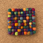 Wool Felt Coasters & Trivets~Handmade in Nepal