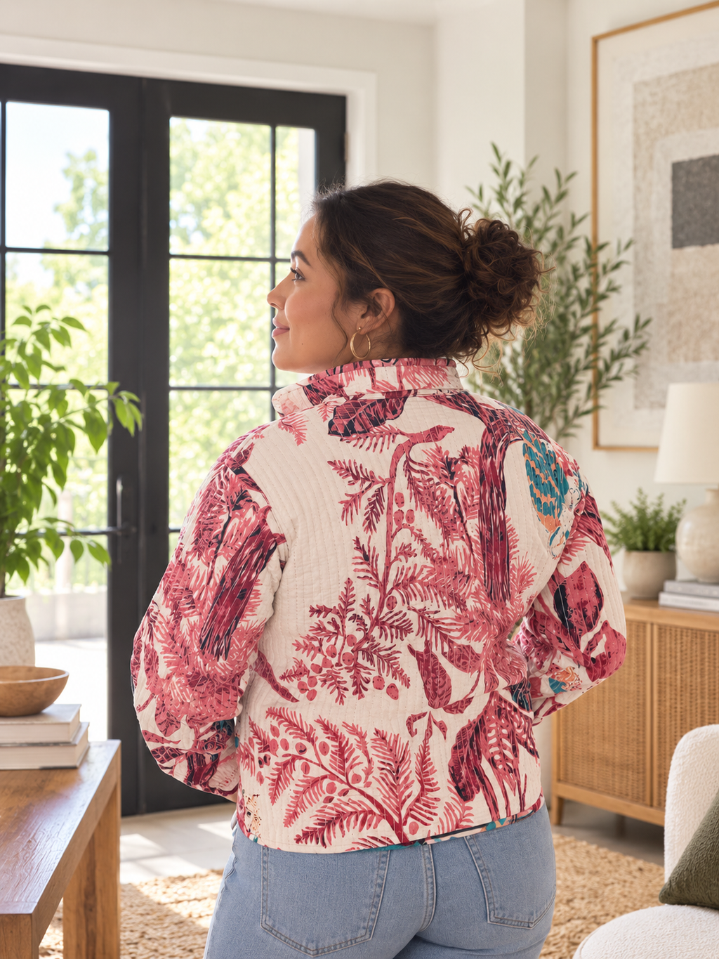 Handmade Kantha Reversible Jacket – Autumn/Winter Colours