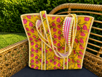 Quilted Block Print Tote (Smaller Size)
