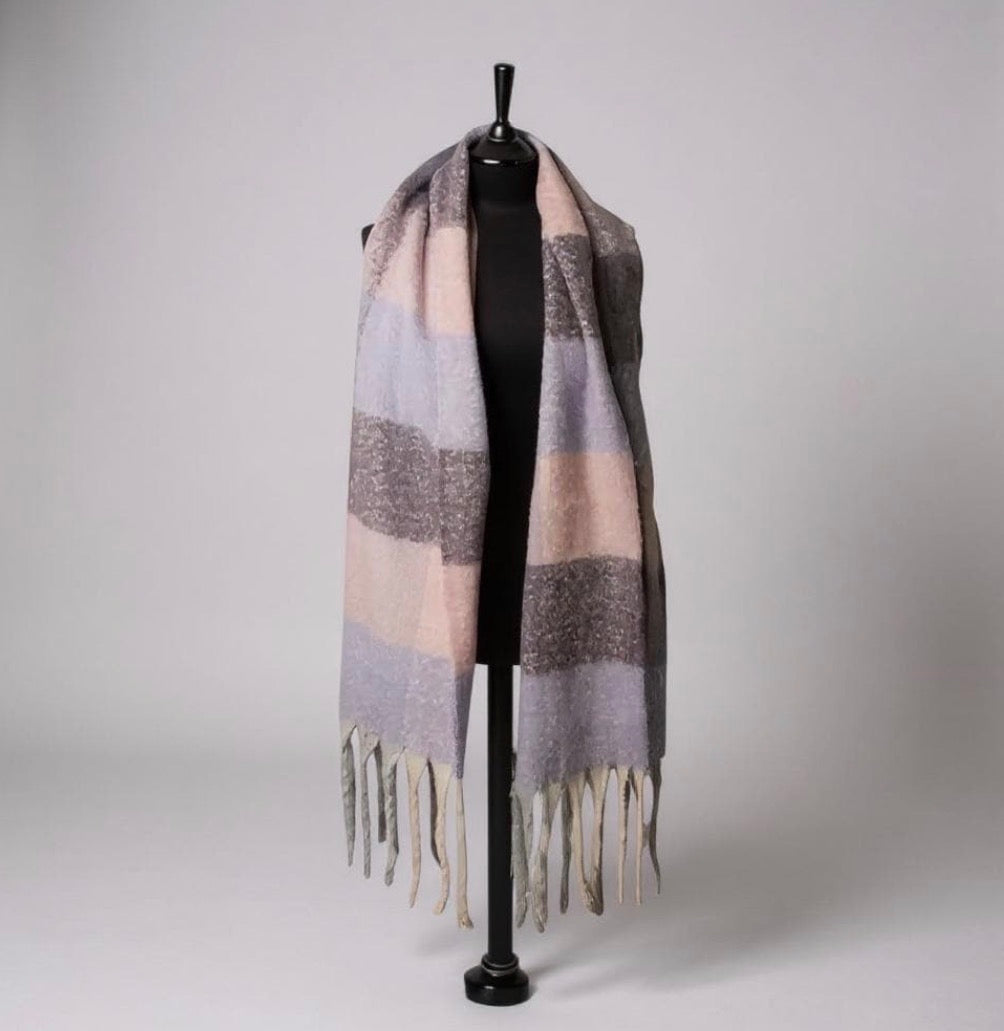 L&W Chunky Knit Winter Scarf~ Mixed Colours