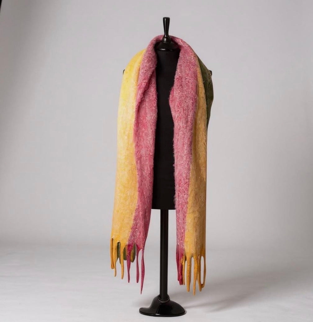 L&W Chunky Knit Winter Scarf~ Mixed Colours