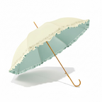 Elegant Frilled Pagoda UV protection Umbrella UPF40+