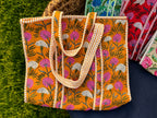 Quilted Block Print Tote (Smaller Size)
