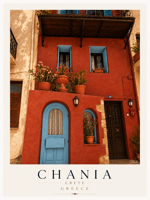 Chania Crete 'The Lanes' Poster
