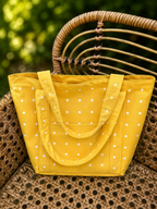 Lion & Willow Canvas Polka Dot Tote Bag – Summer Collection