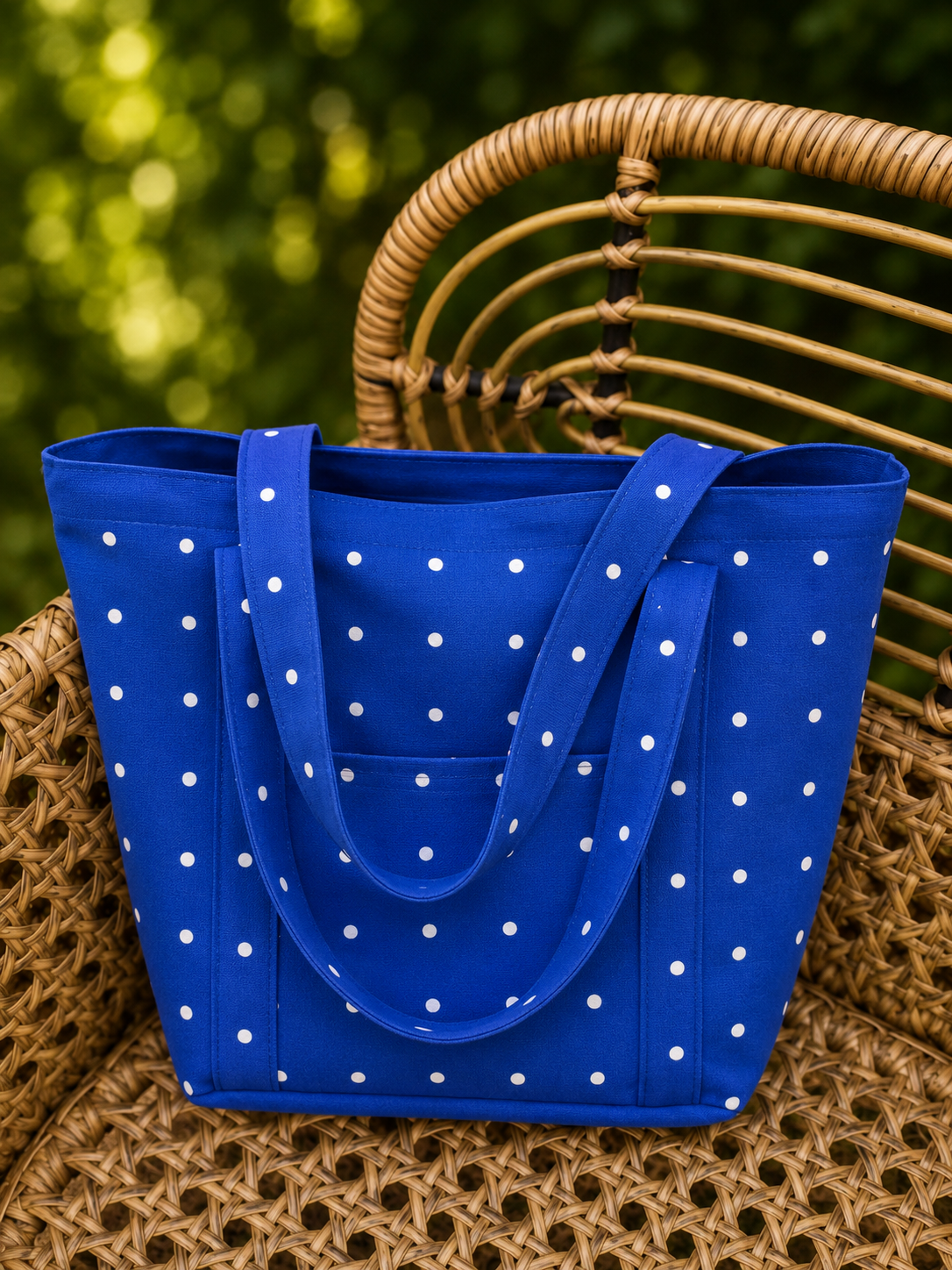 Lion & Willow Canvas Polka Dot Tote Bag – Summer Collection