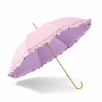 Elegant Frilled Pagoda UV protection Umbrella UPF40+