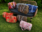 Quilted Block Print Duffle ‘Weekender’ Bags