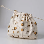 Linen Drawstring Bucket Bag- Lightweight and Versatile-Tote