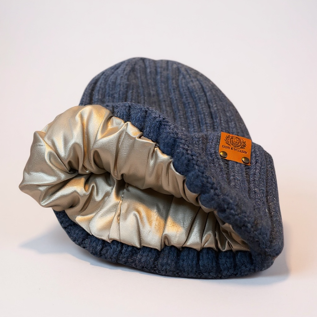 Soft Cashmere Blend Knit Beanie with Satin Lining