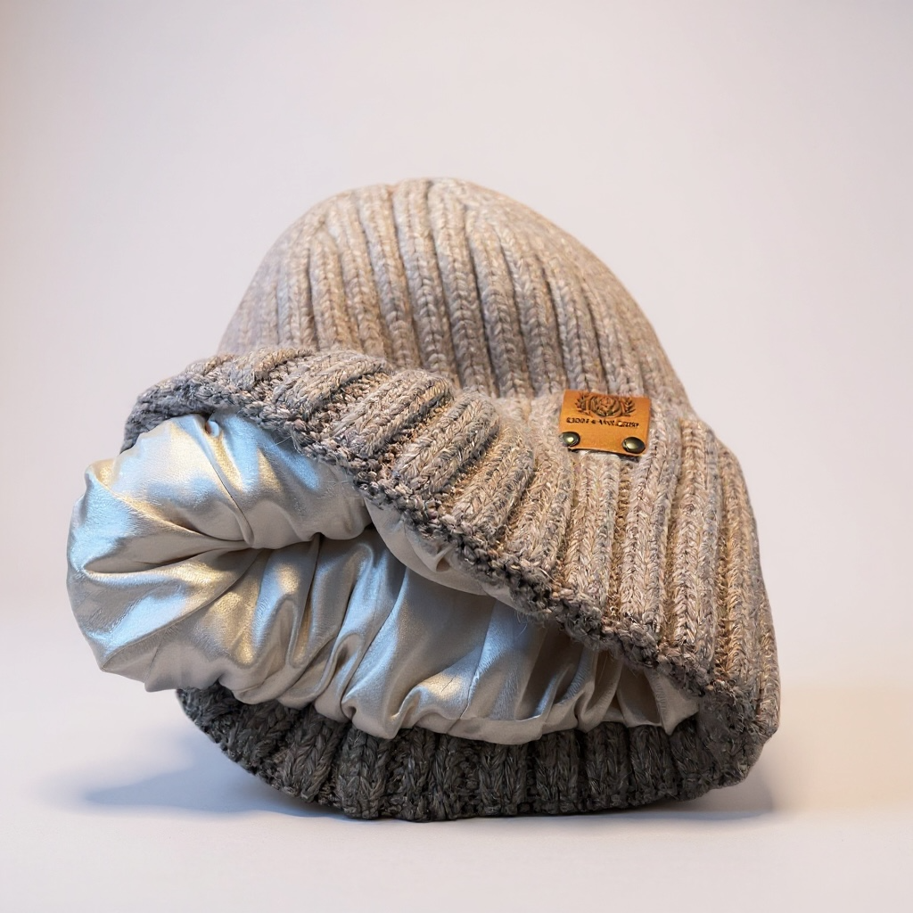 Soft Cashmere Blend Knit Beanie with Satin Lining