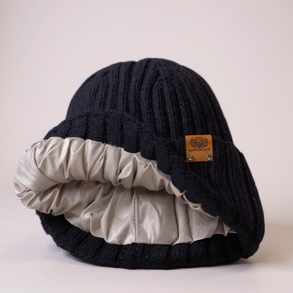 Soft Cashmere Blend Knit Beanie with Satin Lining