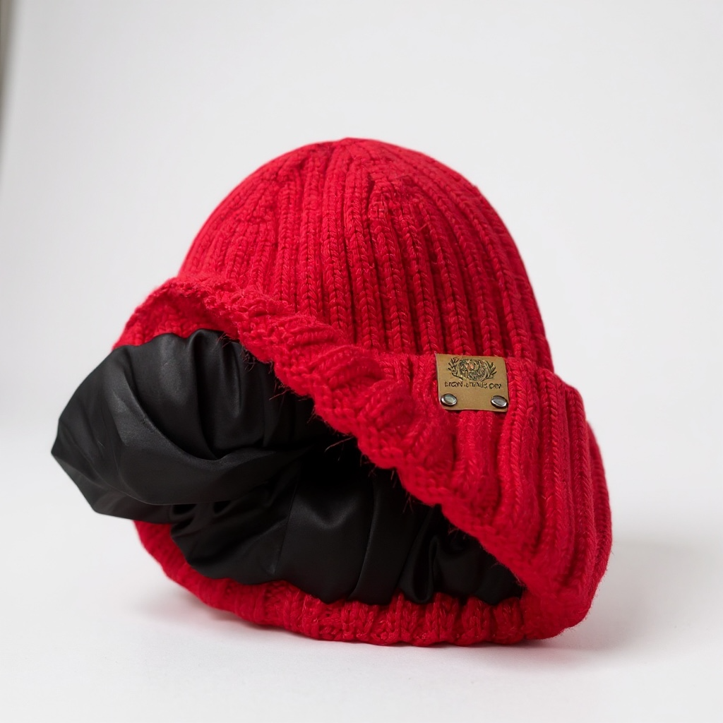 Soft Cashmere Blend Knit Beanie with Satin Lining