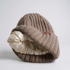 Soft Cashmere Blend Knit Beanie with Satin Lining