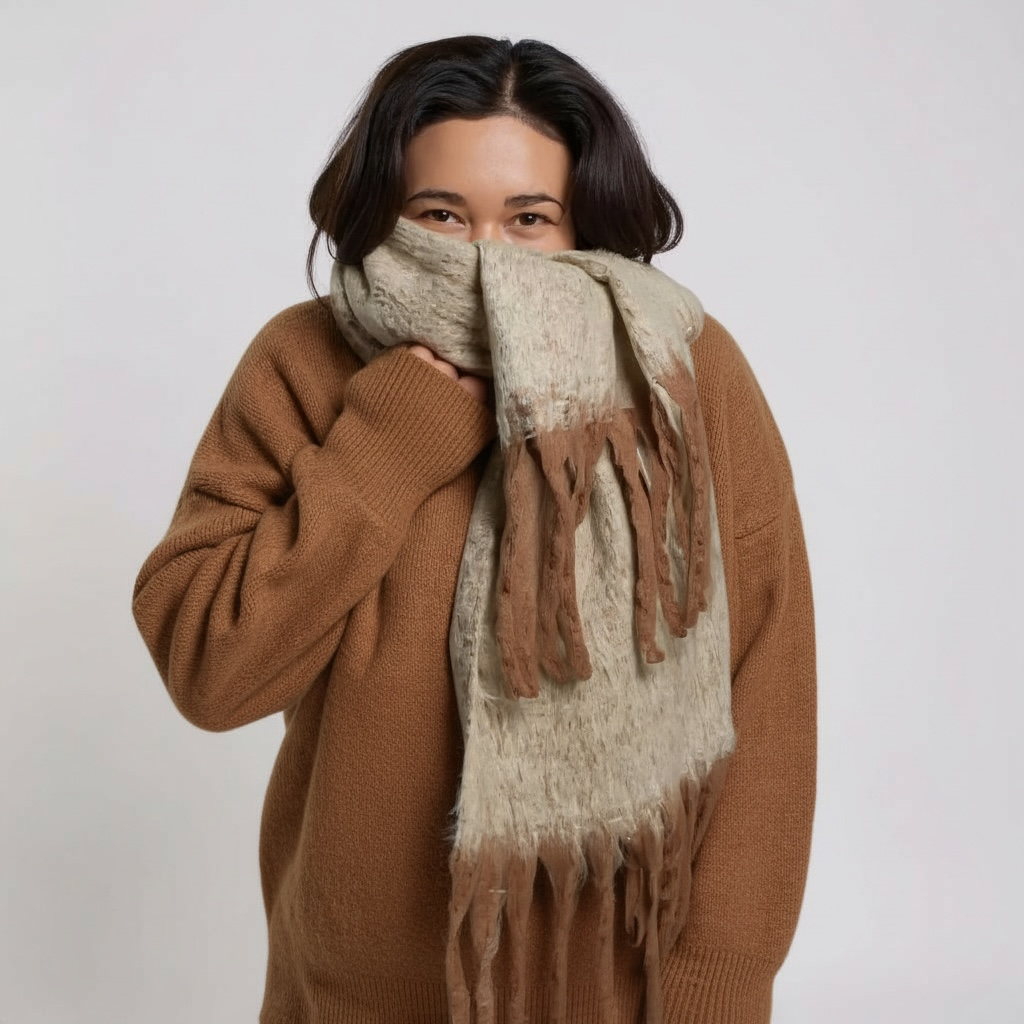 L&W Chunky Knit Winter Scarf~ Mixed Colours